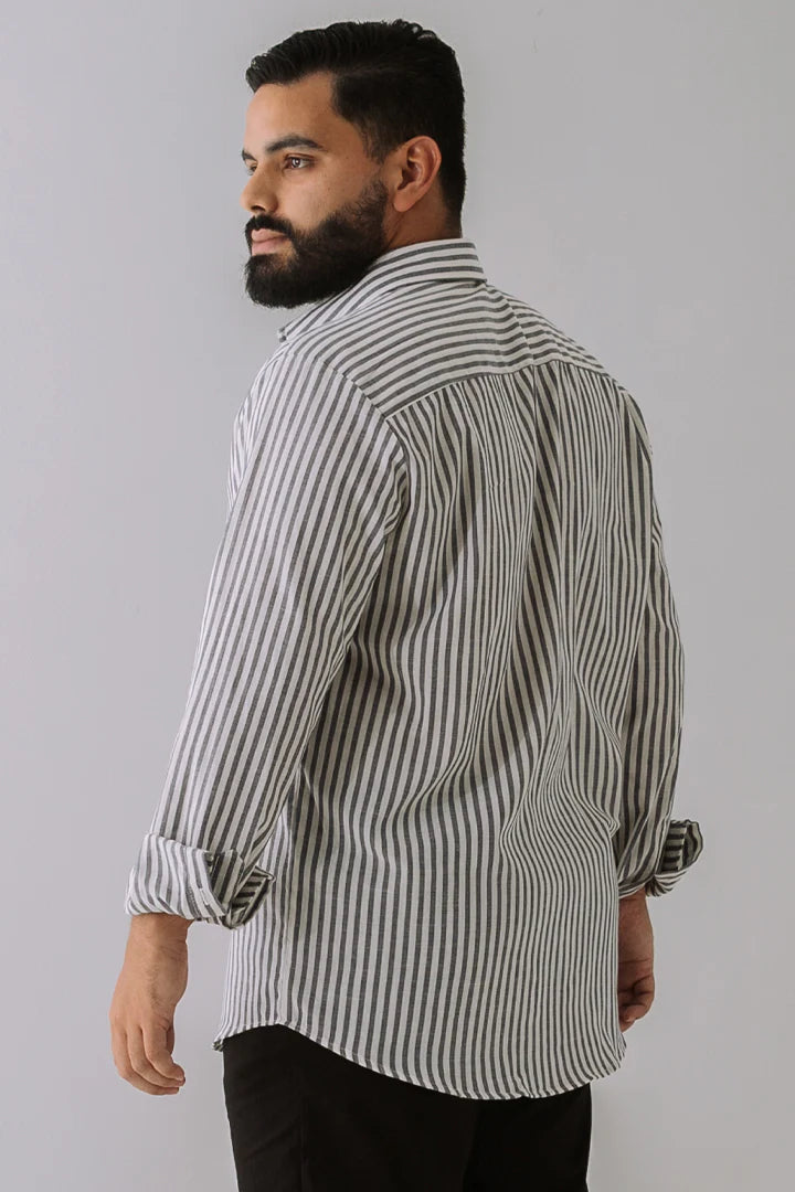 Camisa Rayas Blancas Y Azules