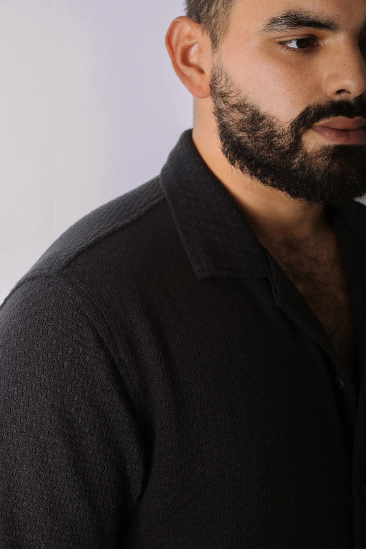 Camisa Tejida Negra