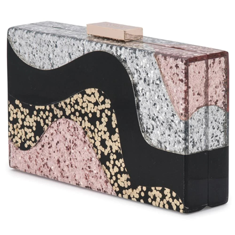 Paris Wavey Acrylic Clutch
