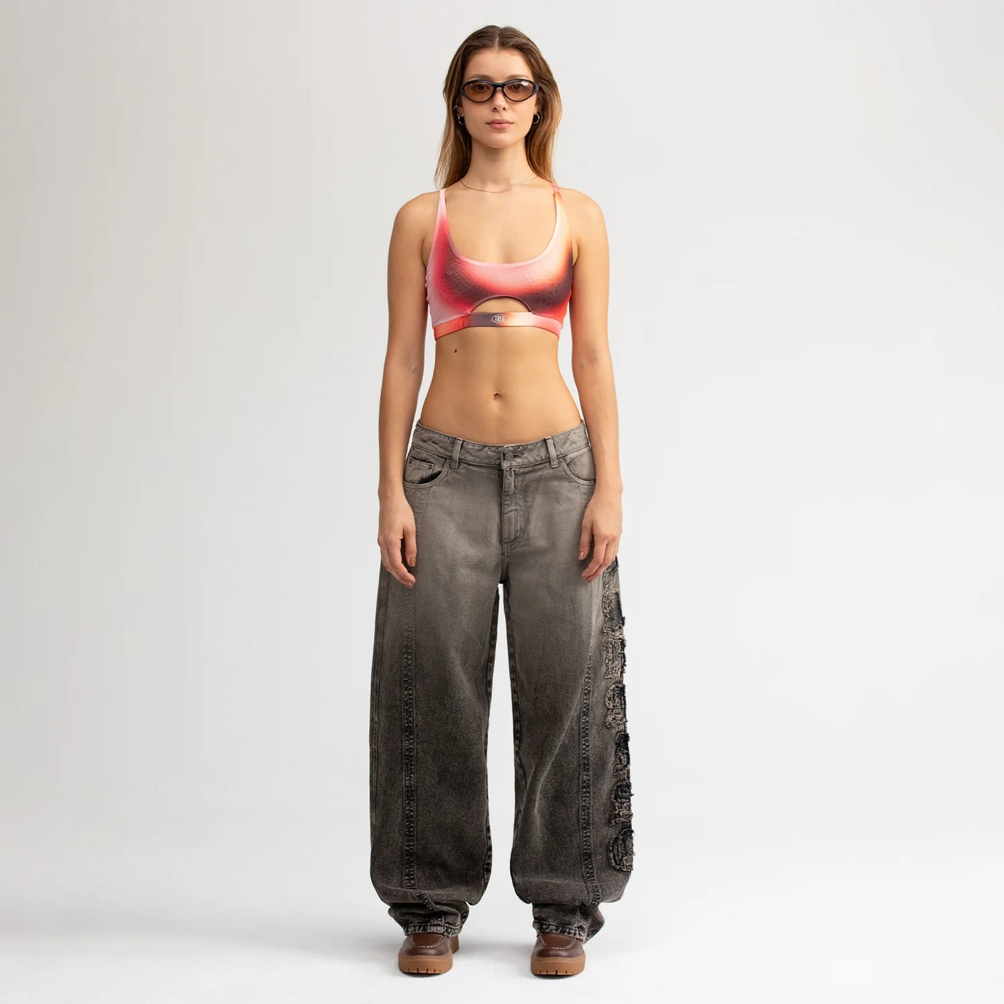 Pantalon Barrel Denim Washed Mujer