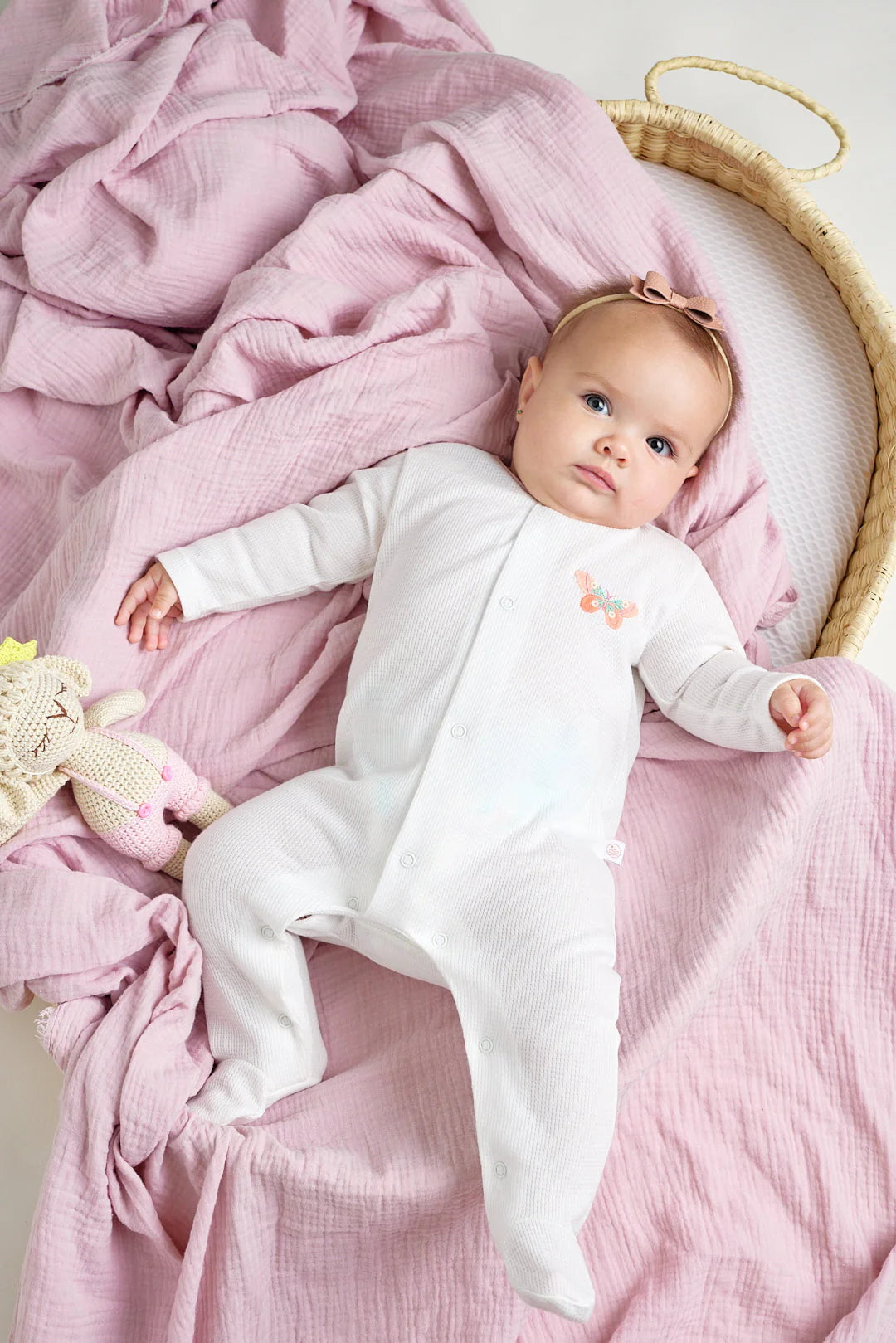 Pijama Floral Mariposa Crudo