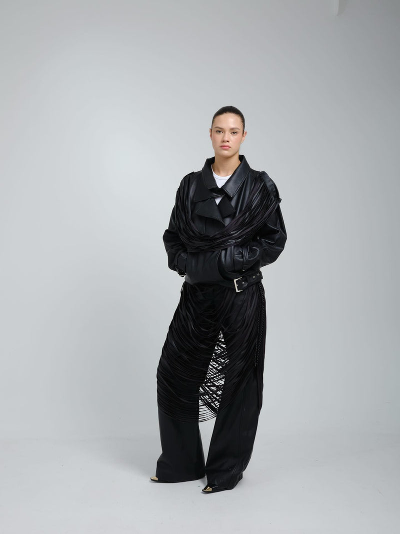 Pantalon Recto Con Flecos Ravello