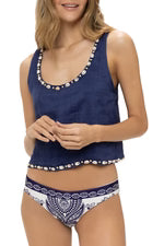 Crop Top Con Caracoles