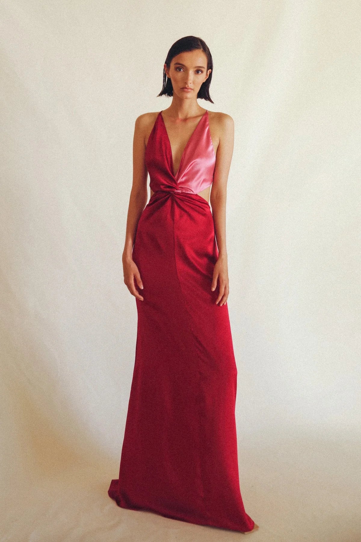 Vestido Straple Bicolor