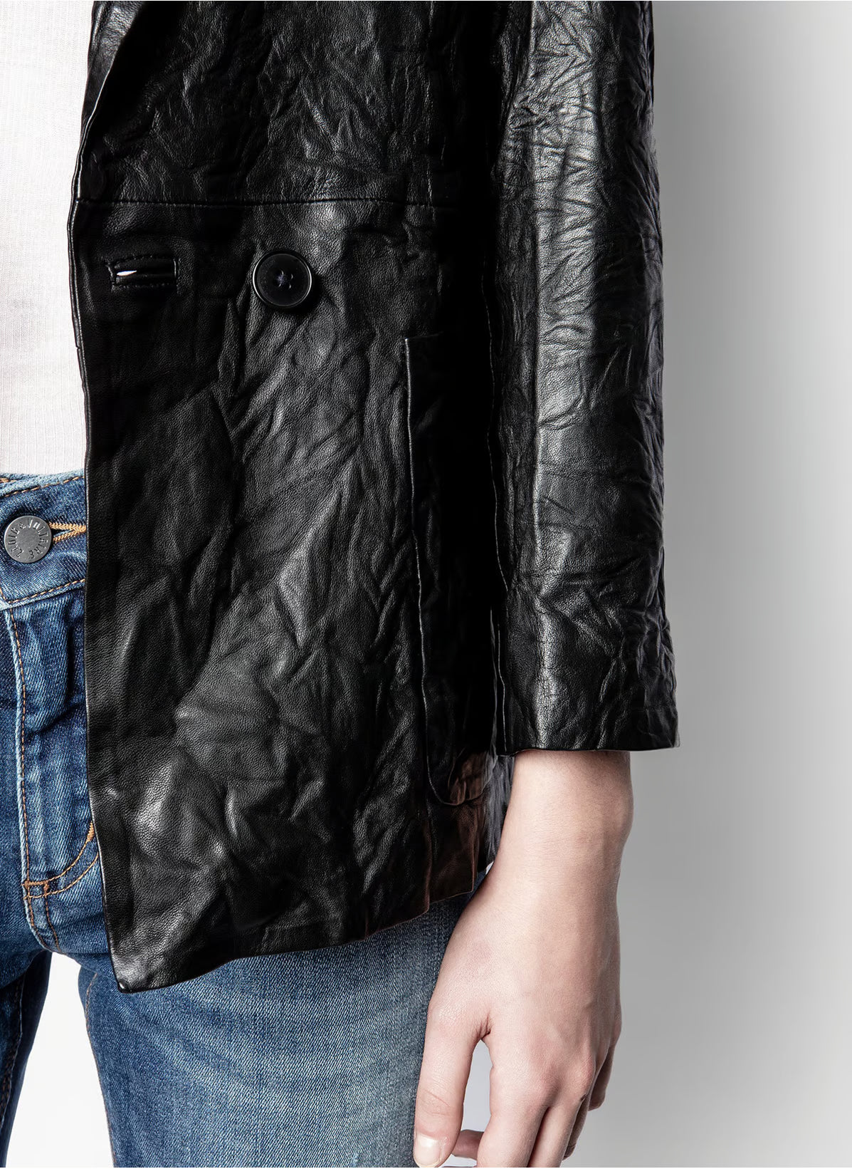 Chaqueta Visko Cuir Froisse Veste