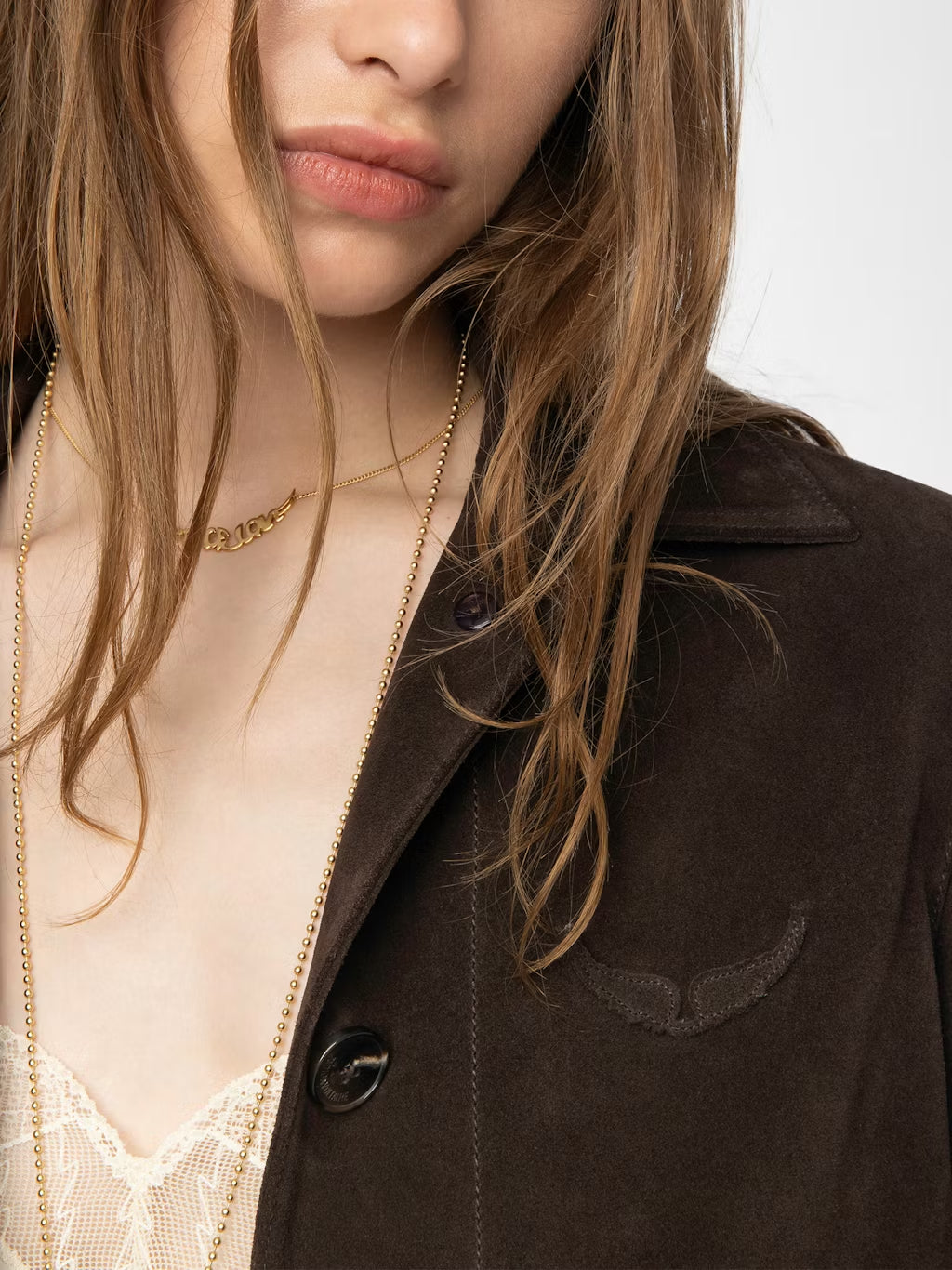 Chaqueta Lessa Heavy Suede ZADIG ET VOLTAIRE CHAQUETAS Malva CO