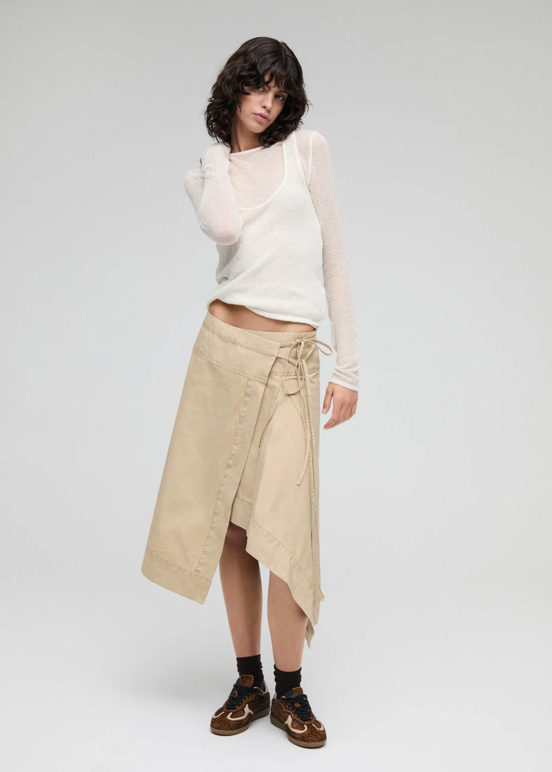 Zapatilla Rife Soft Tan Leather Sneakers
