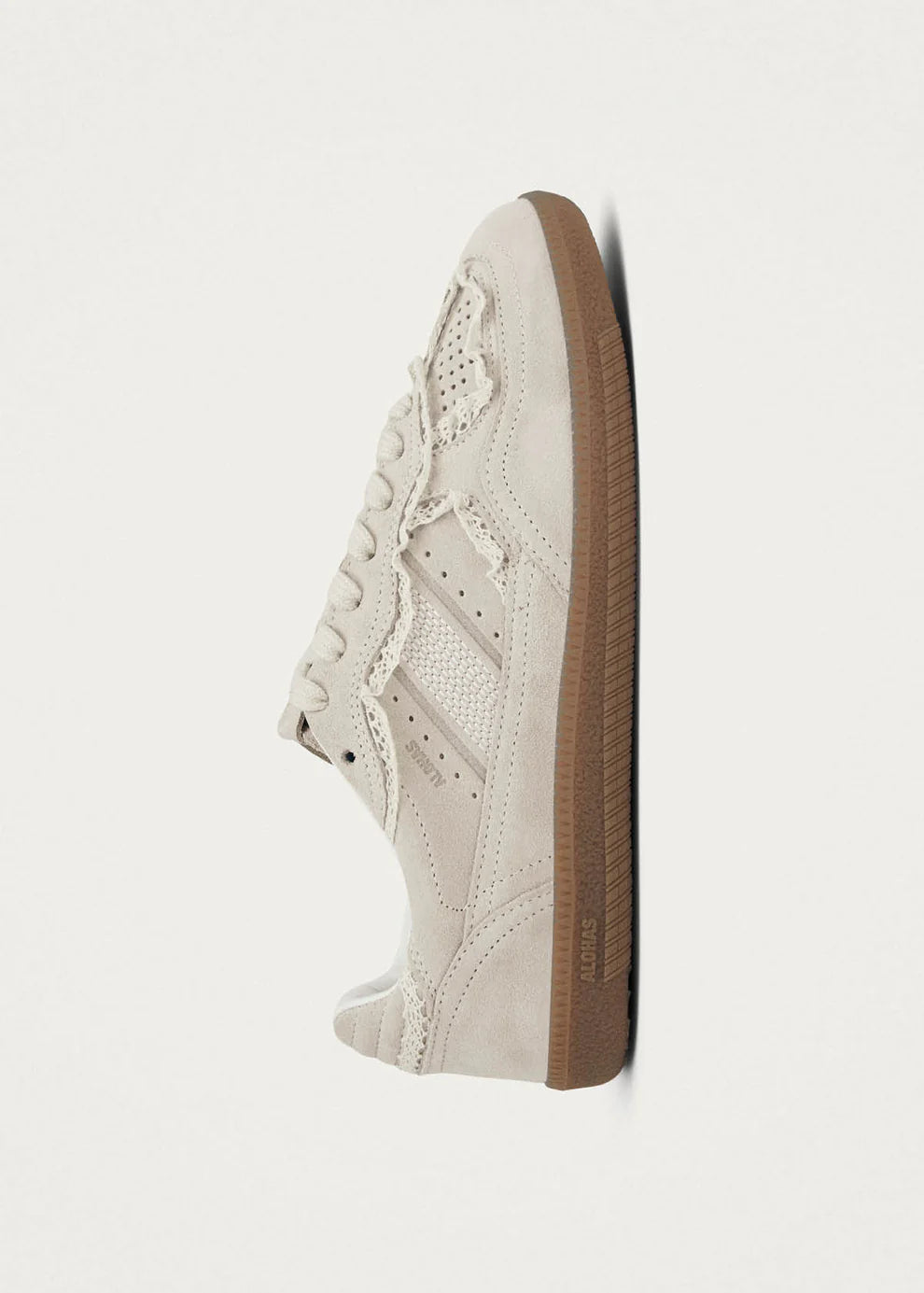 Tenis Alohas De Mujer Tb.490 Crochet Cream Leather