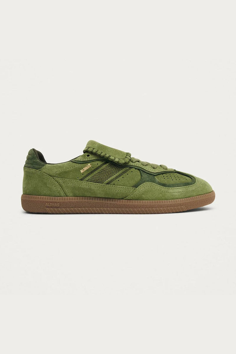Tenis Alohas De Mujer Tb.490 Club Suede Green Leather