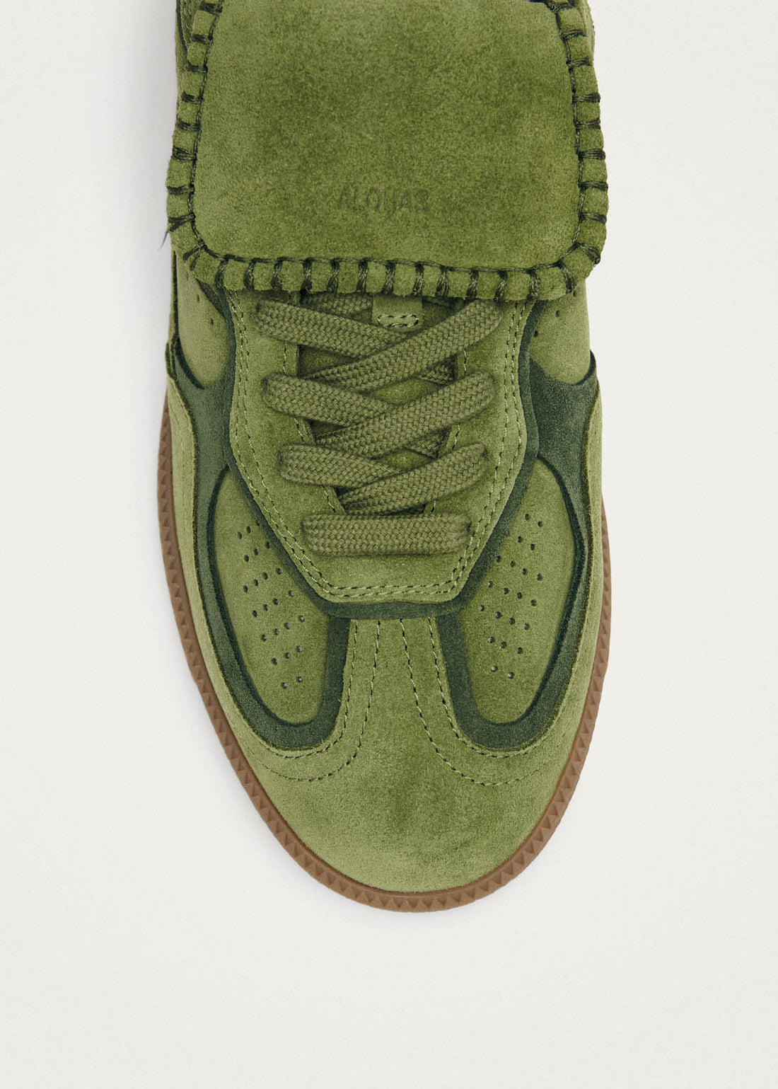 Tenis Alohas De Mujer Tb.490 Club Suede Green Leather