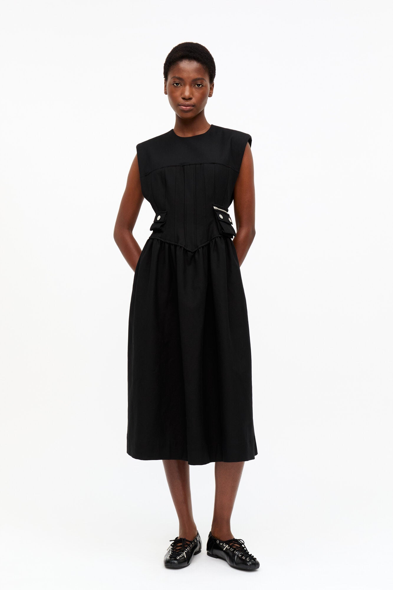 Baleta Eyelets Lace Up Crinkle Oleatex