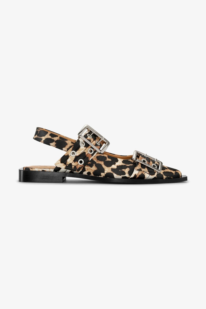Ballerina Feminine Buckle Ballerina Satin Print