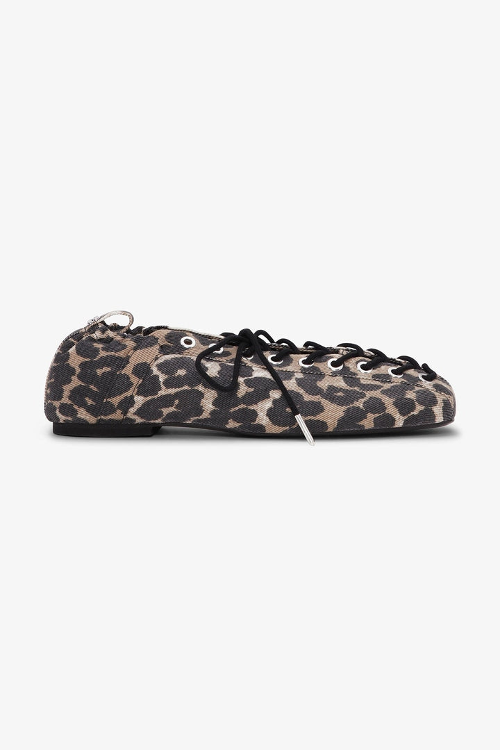 Ballerina Denim Print Lace Up