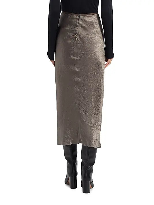 Midi Falda De Saten