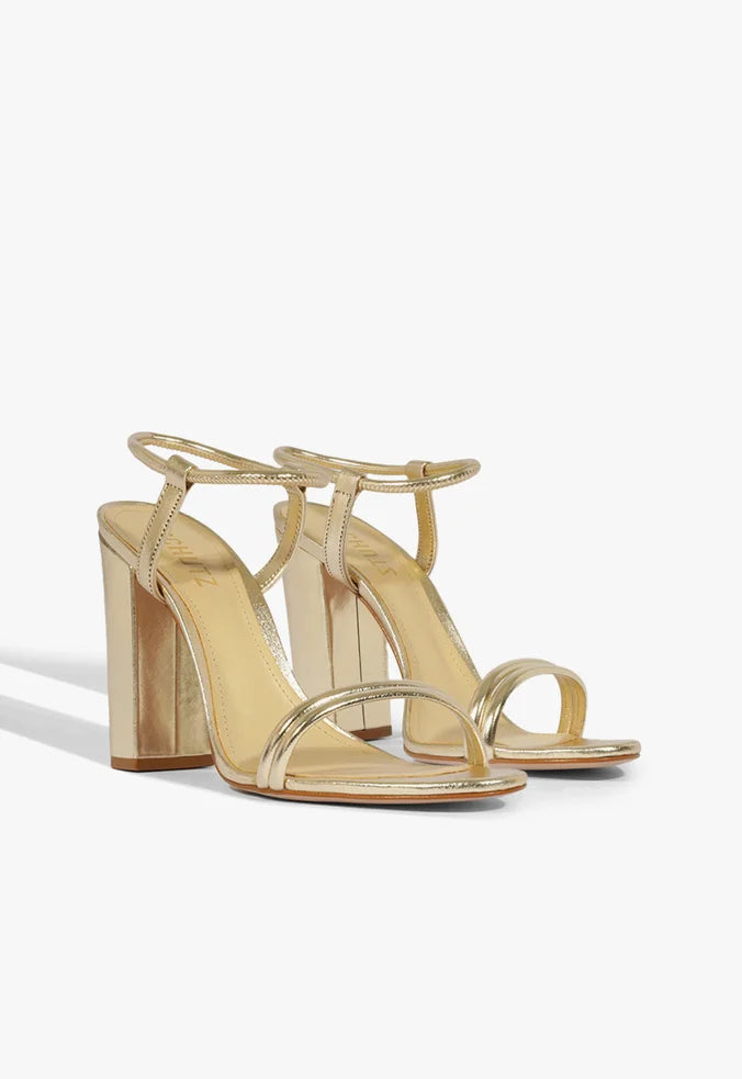 Sandalia De Piel Dorada Gimenez