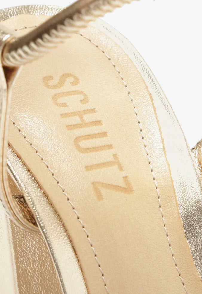 Sandalia De Piel Dorada Gimenez