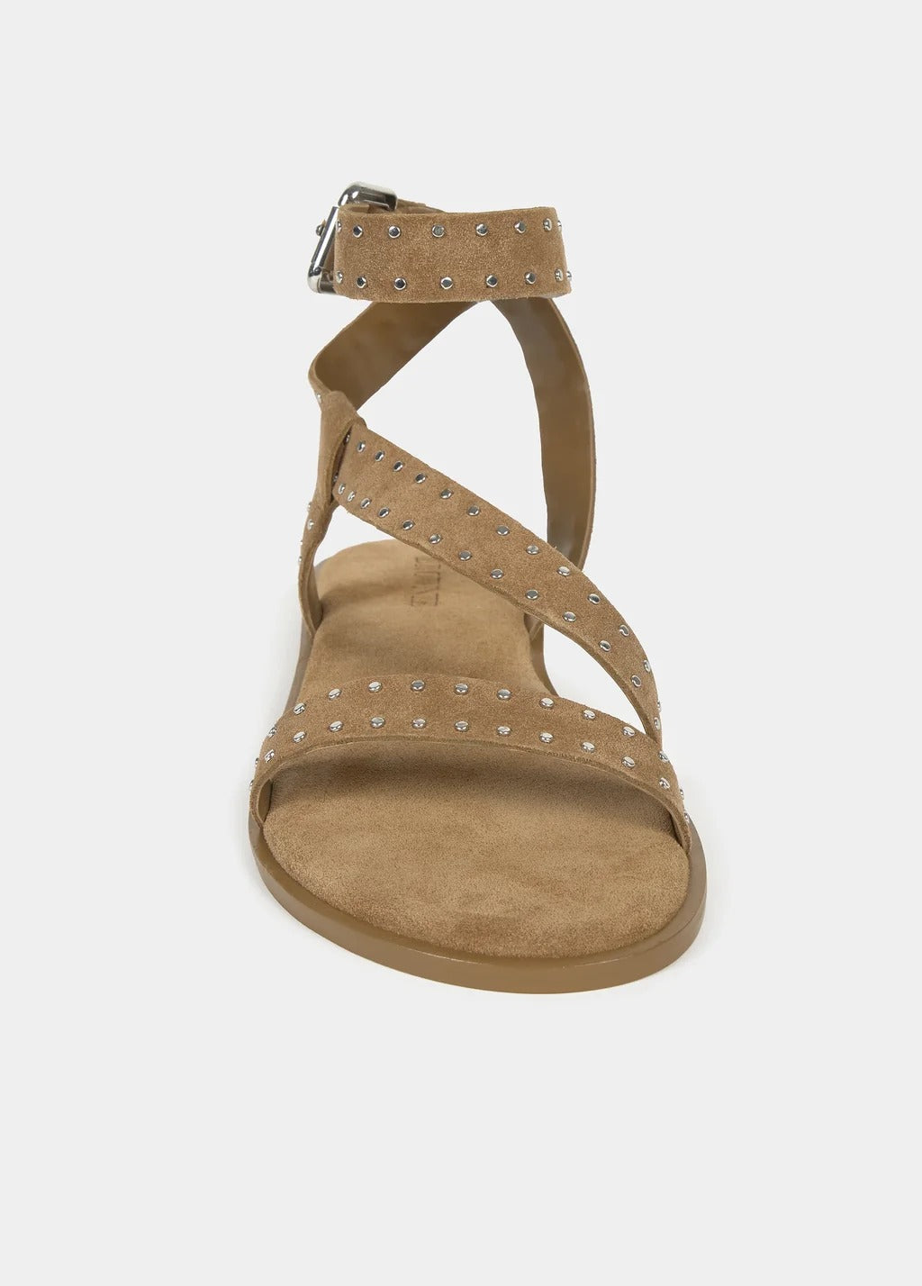 Sandalia Plana Tiras Tachas