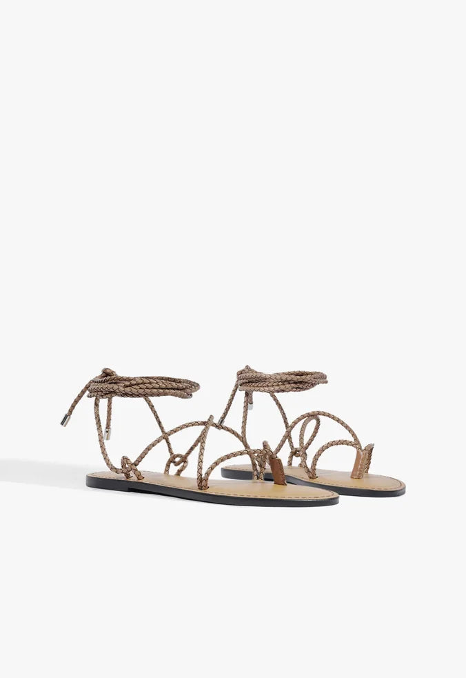 Sandalia Plana Marron