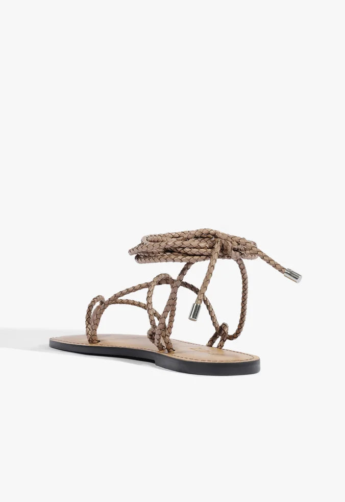 Sandalia Plana Marron