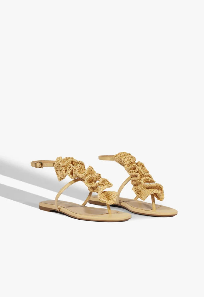 Sandalias Plana Rafia