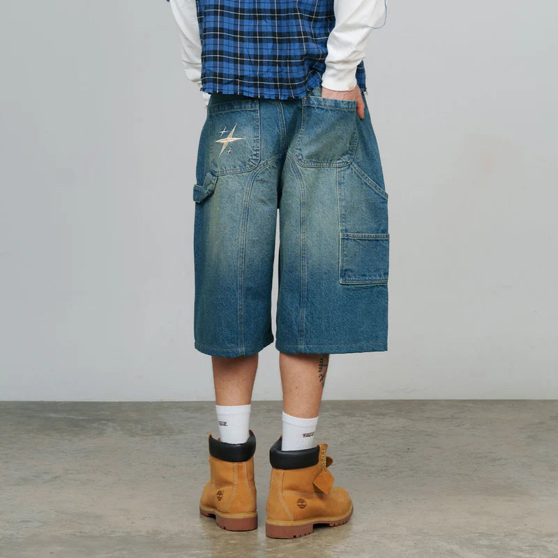 Shorts Con Cortes Azul TRUE SHORTS Malva CO