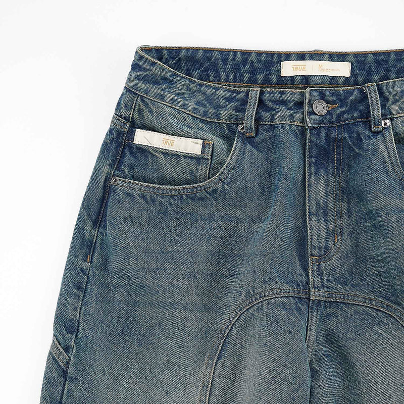 Shorts Con Cortes Azul TRUE SHORTS Malva CO
