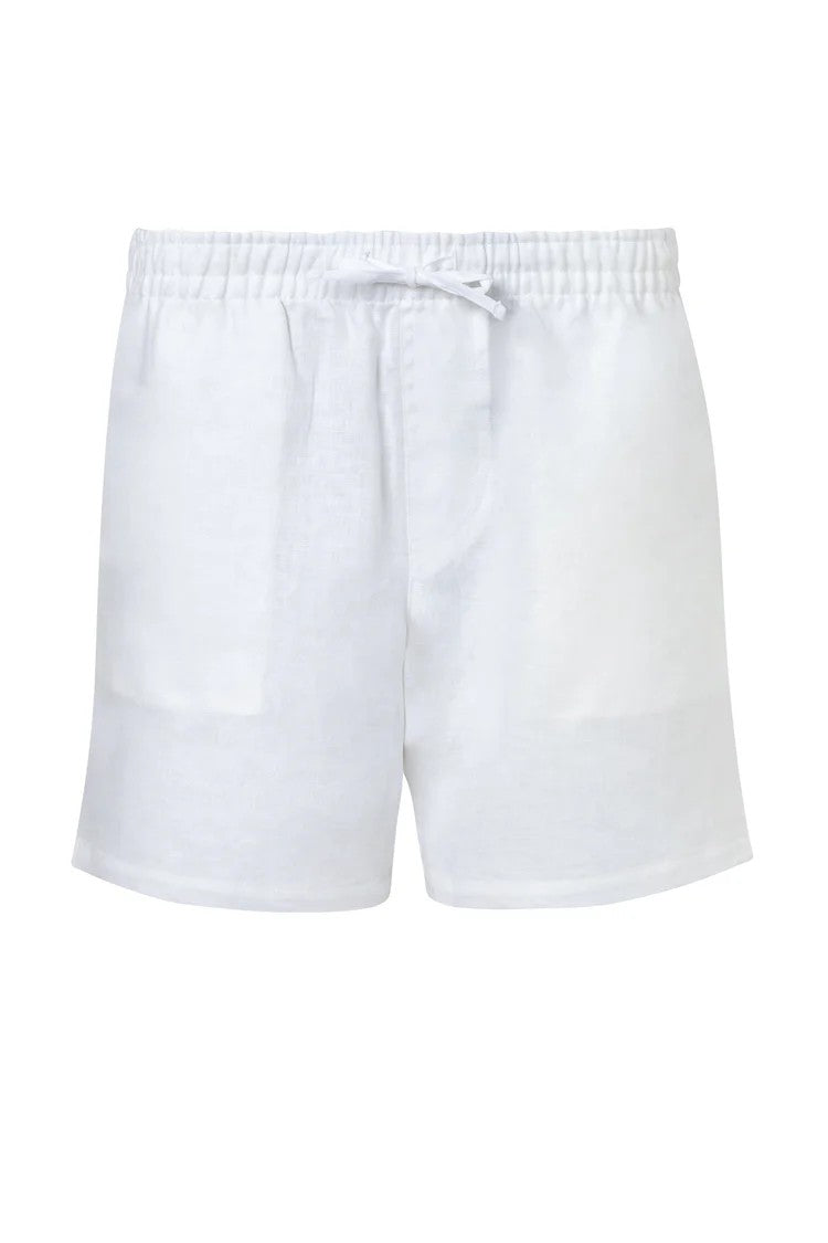 Short En Lino Blanco