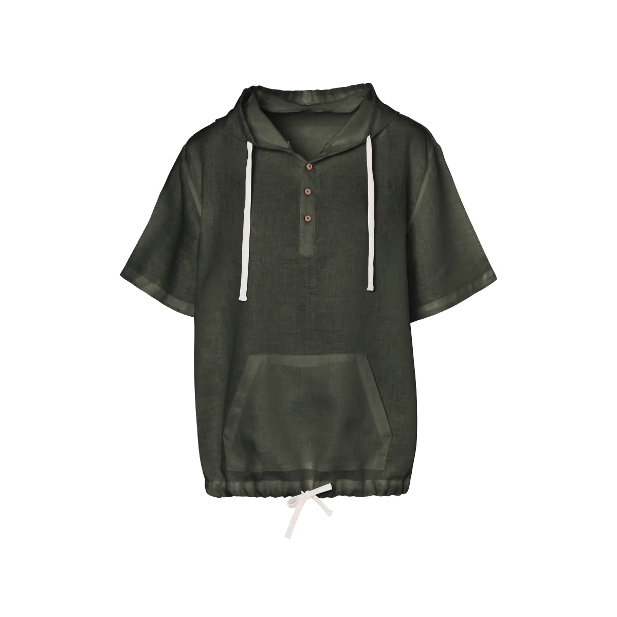 Hoodie Lino Manga Corta