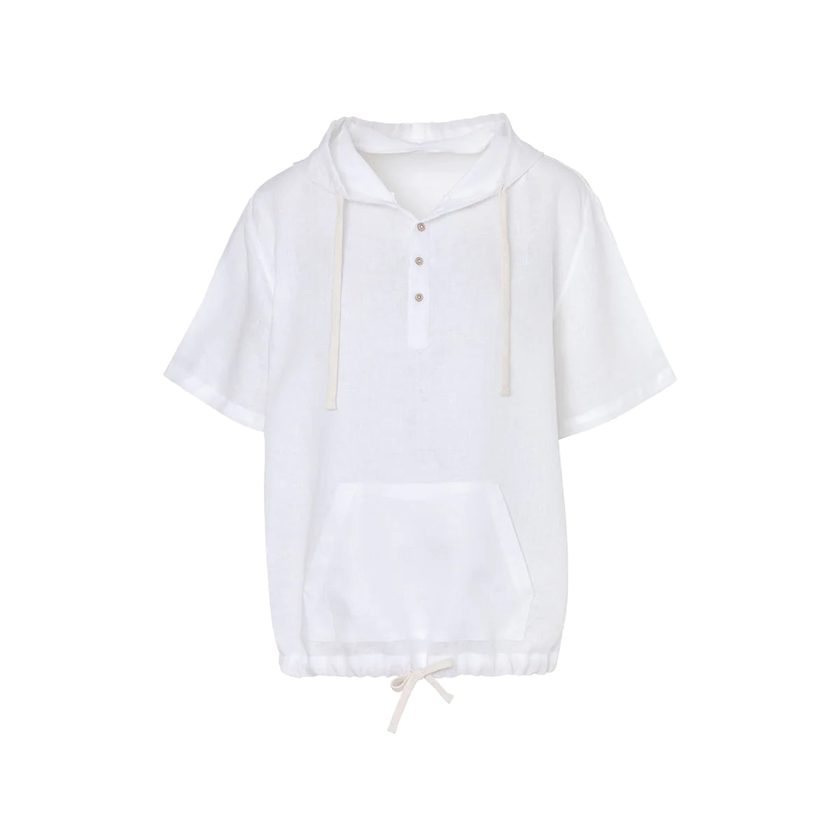 Hoodie Lino Manga Corta