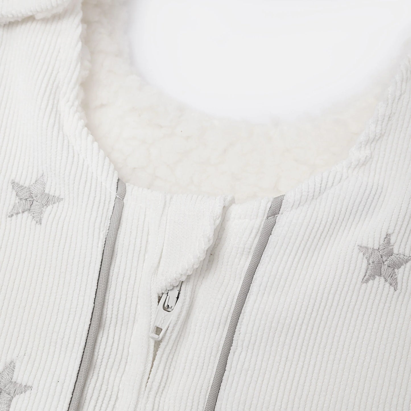 Sleeping Bag Cierre Estrellas Gris Bordado