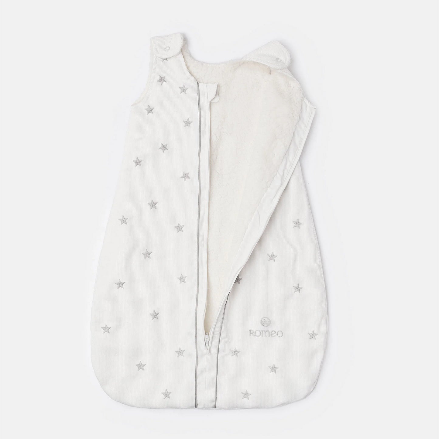 Sleeping Bag Cierre Estrellas Gris Bordado