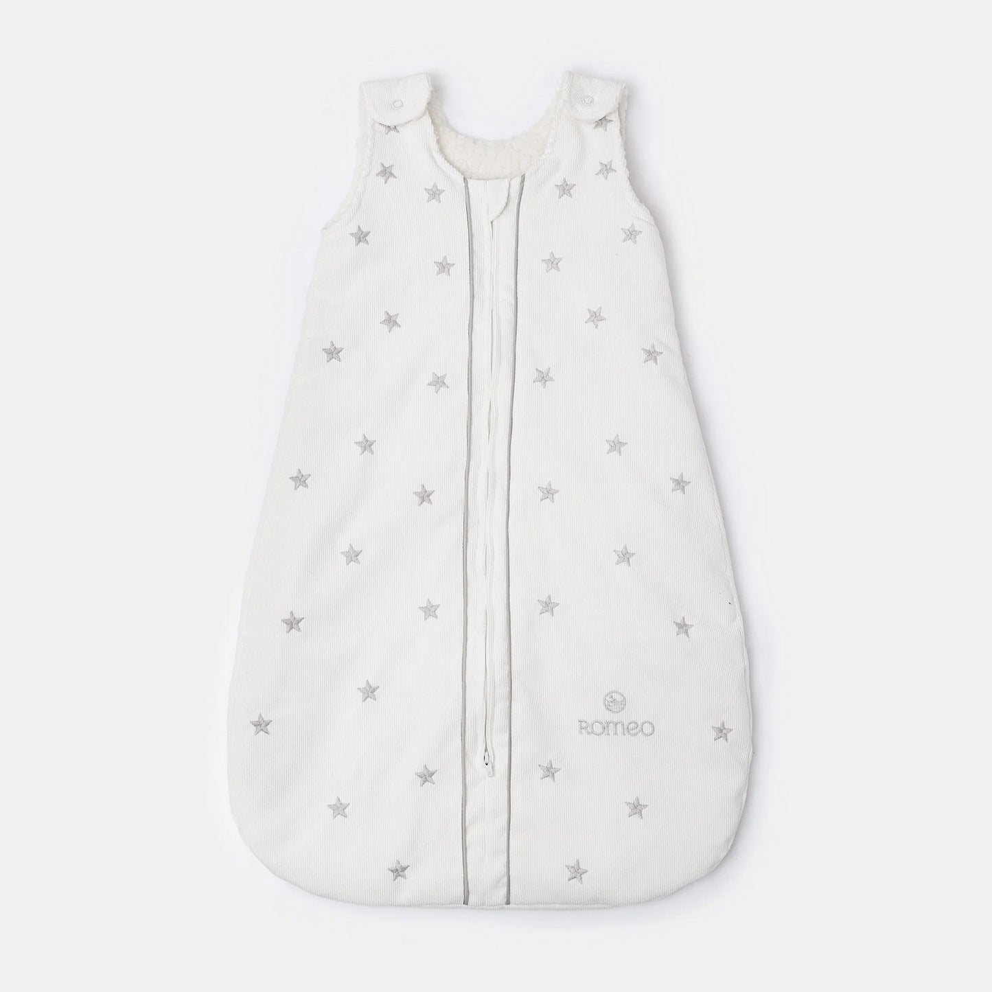 Sleeping Bag Cierre Estrellas Gris Bordado
