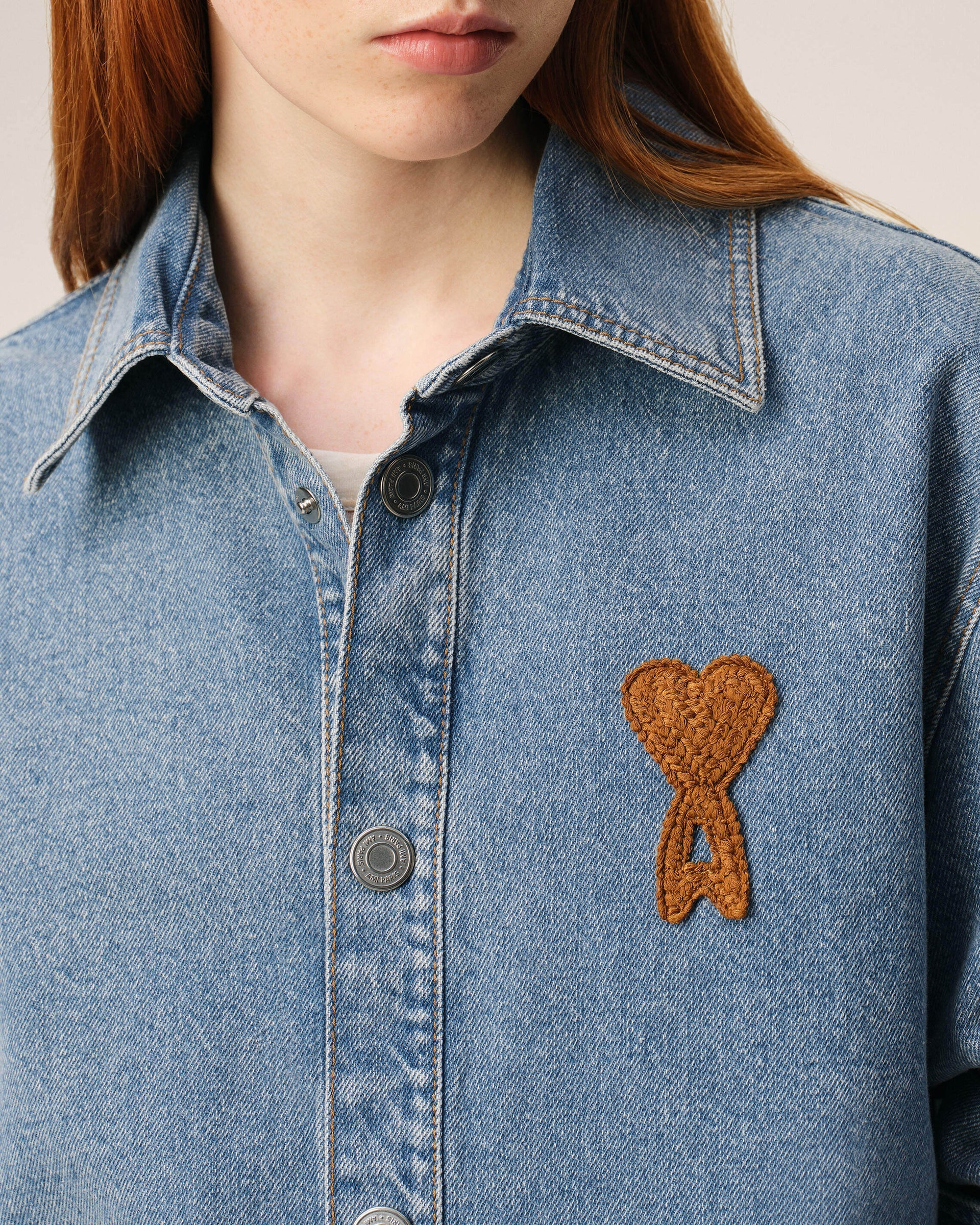 Camisa De Punto Azul De Algodón Ami De Coeur