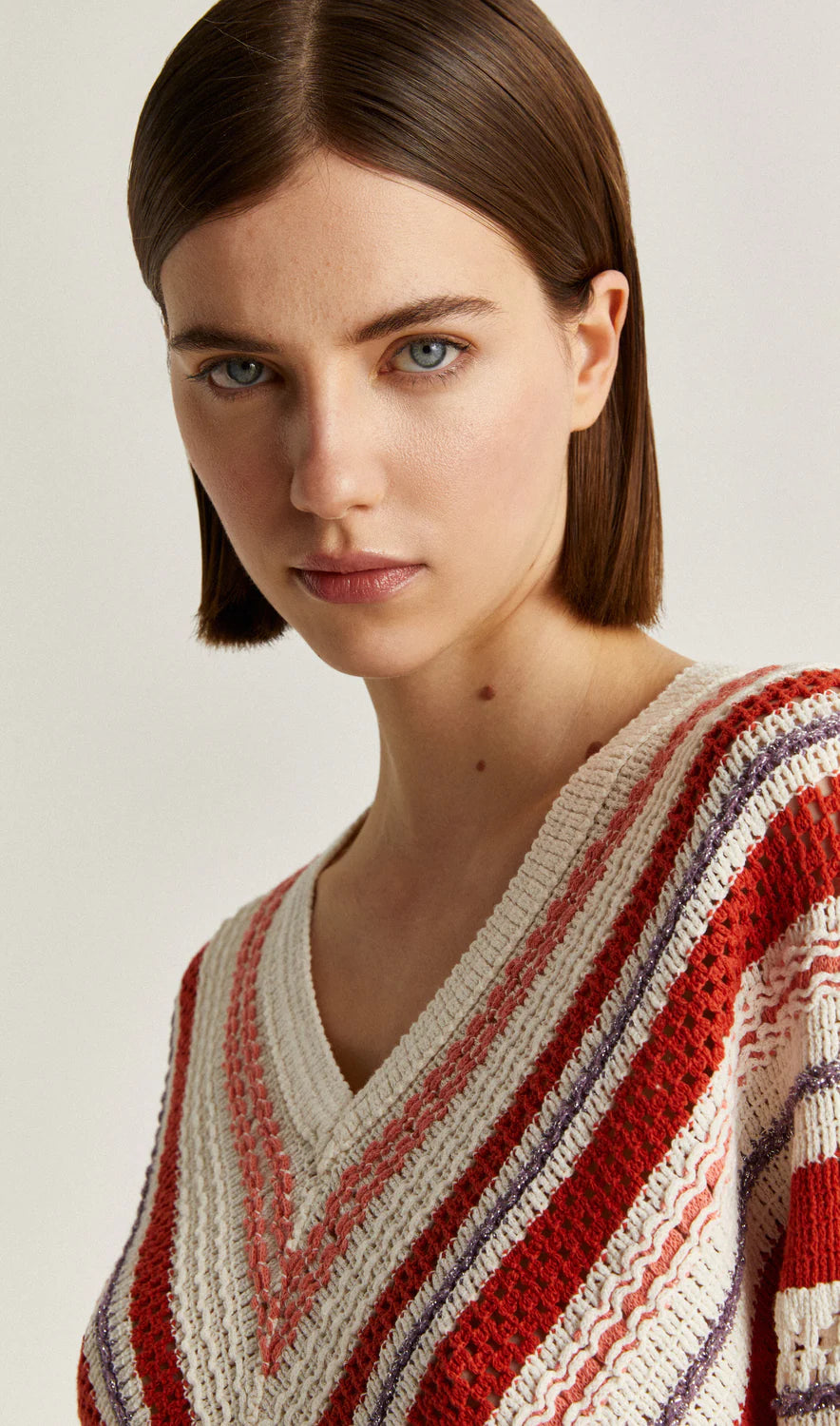 Sweater Crochet Rayas