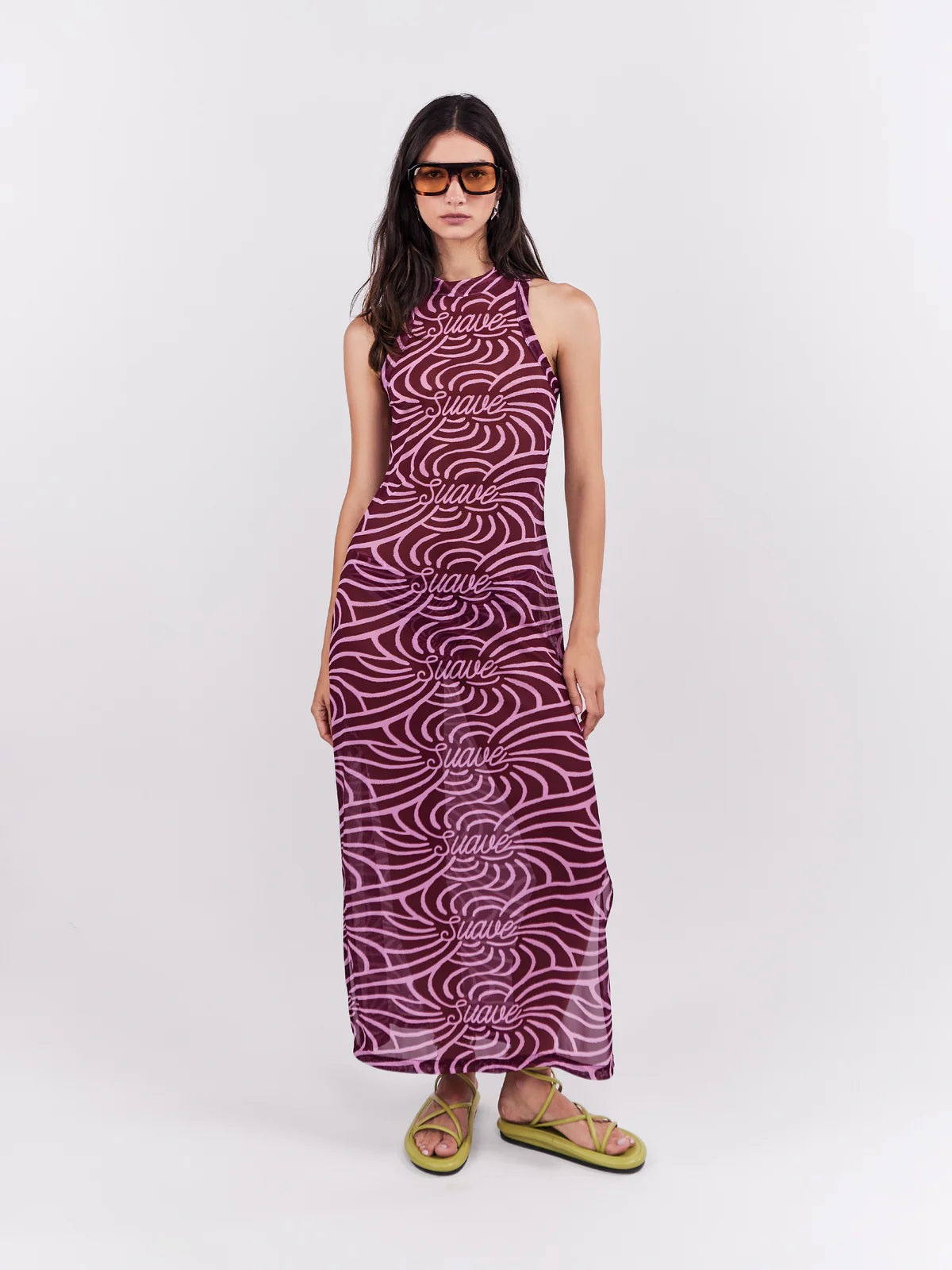 Maxi Vestido Mesh Suave