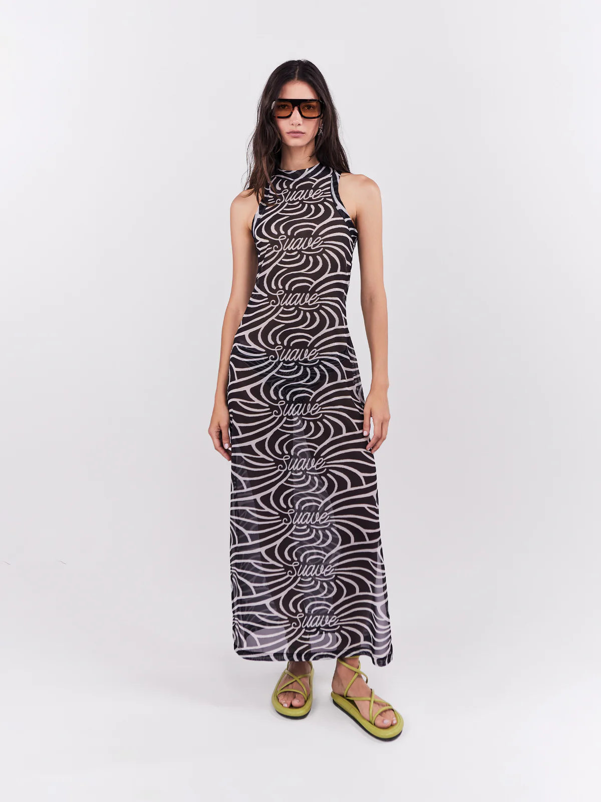 Maxi Vestido Mesh Suave