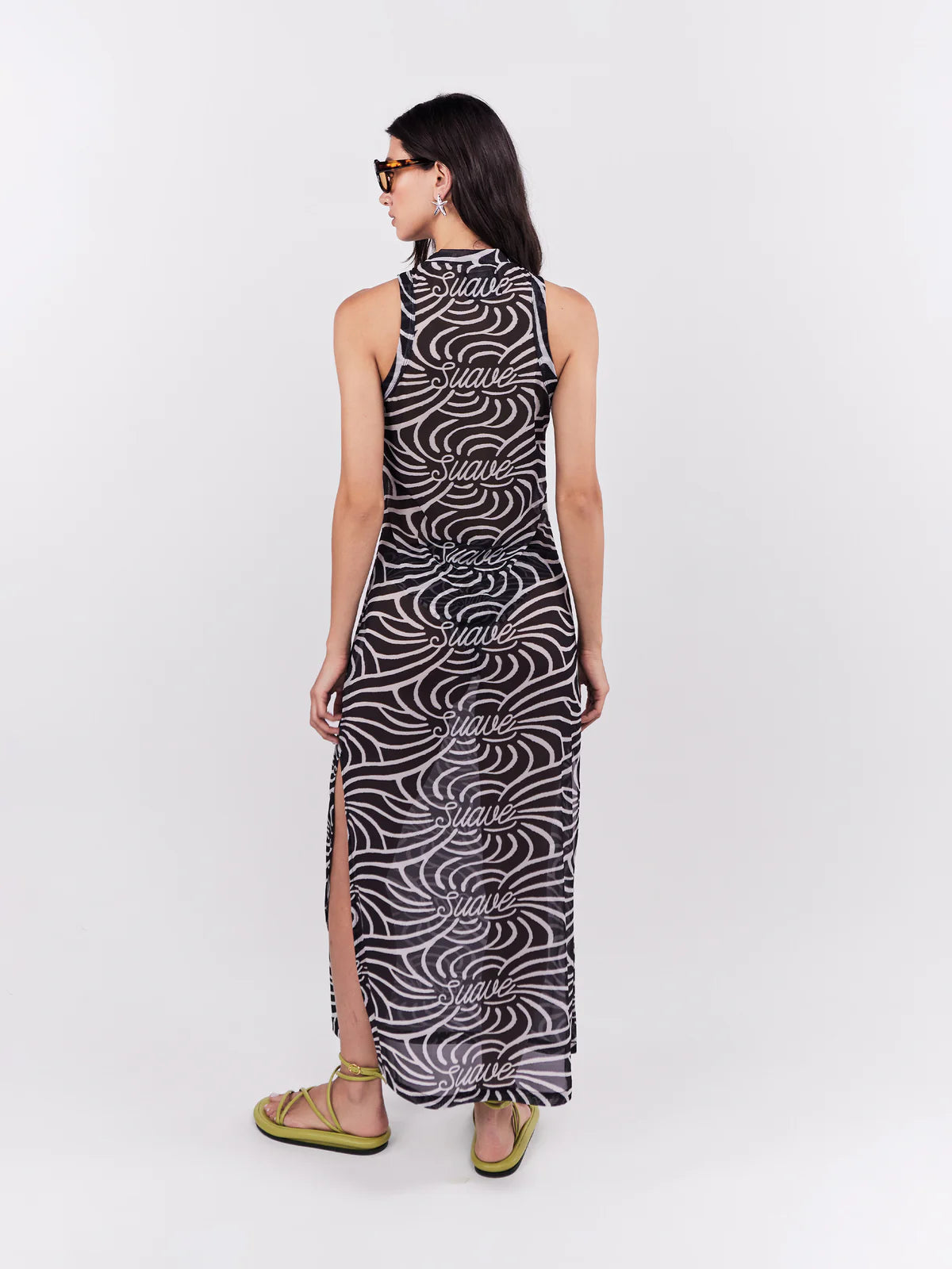 Maxi Vestido Mesh Suave