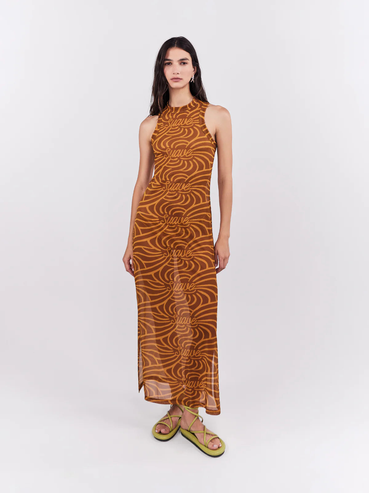 Maxi Vestido Mesh Suave