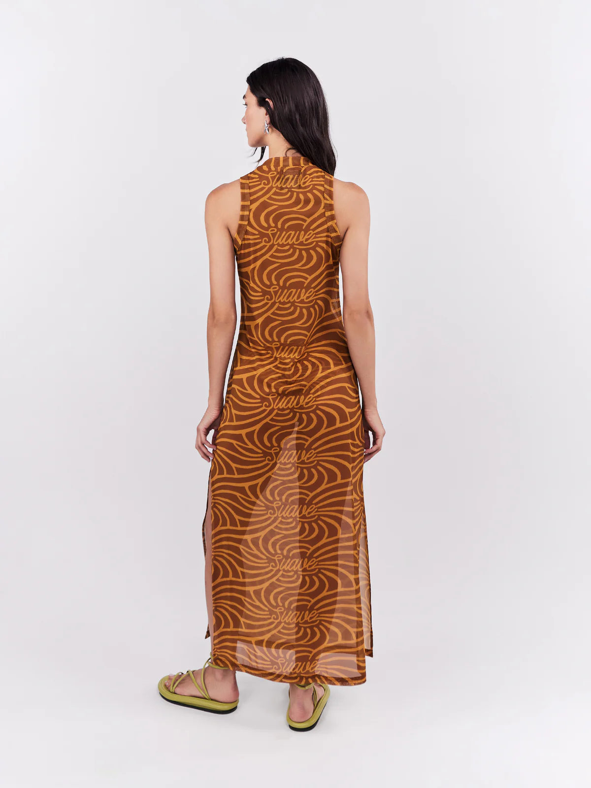 Maxi Vestido Mesh Suave