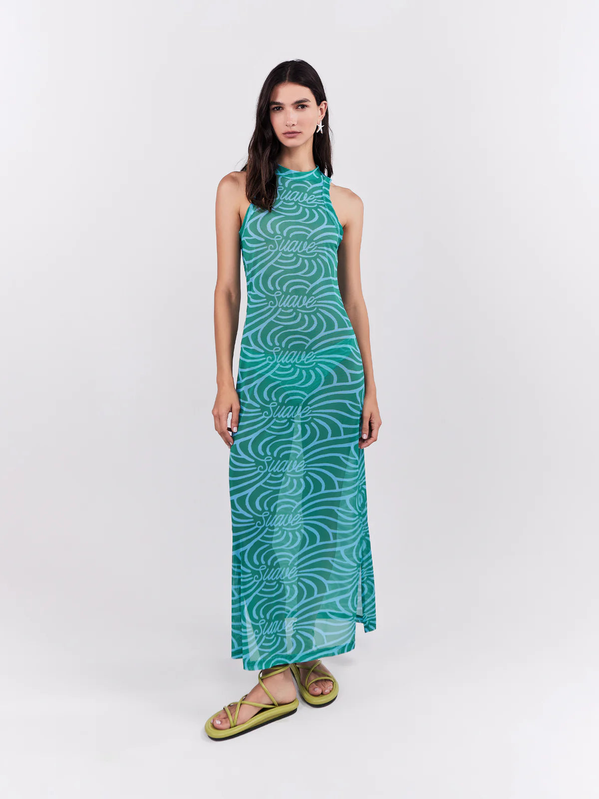 Maxi Vestido Mesh Suave