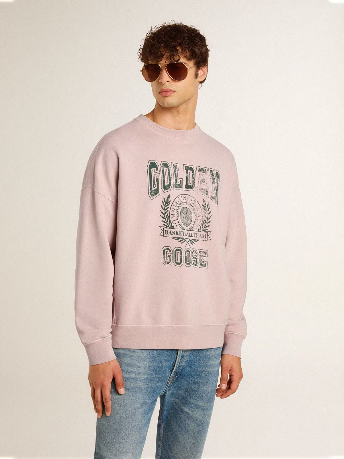 Sudadera Crew Neck Vintage College Print