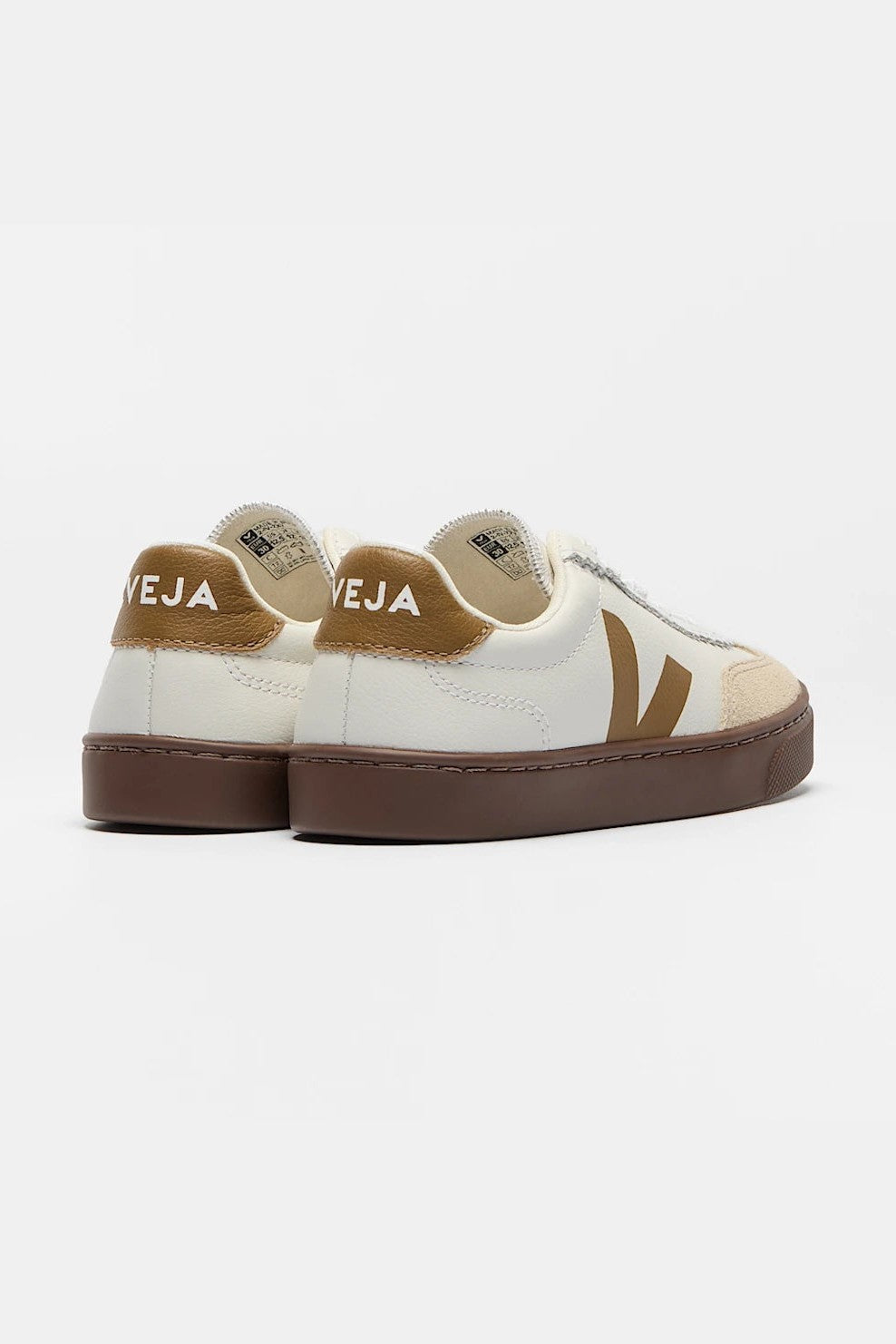 Tenis Veja Kids Volley Elastic Laces Leather White Almond Bark