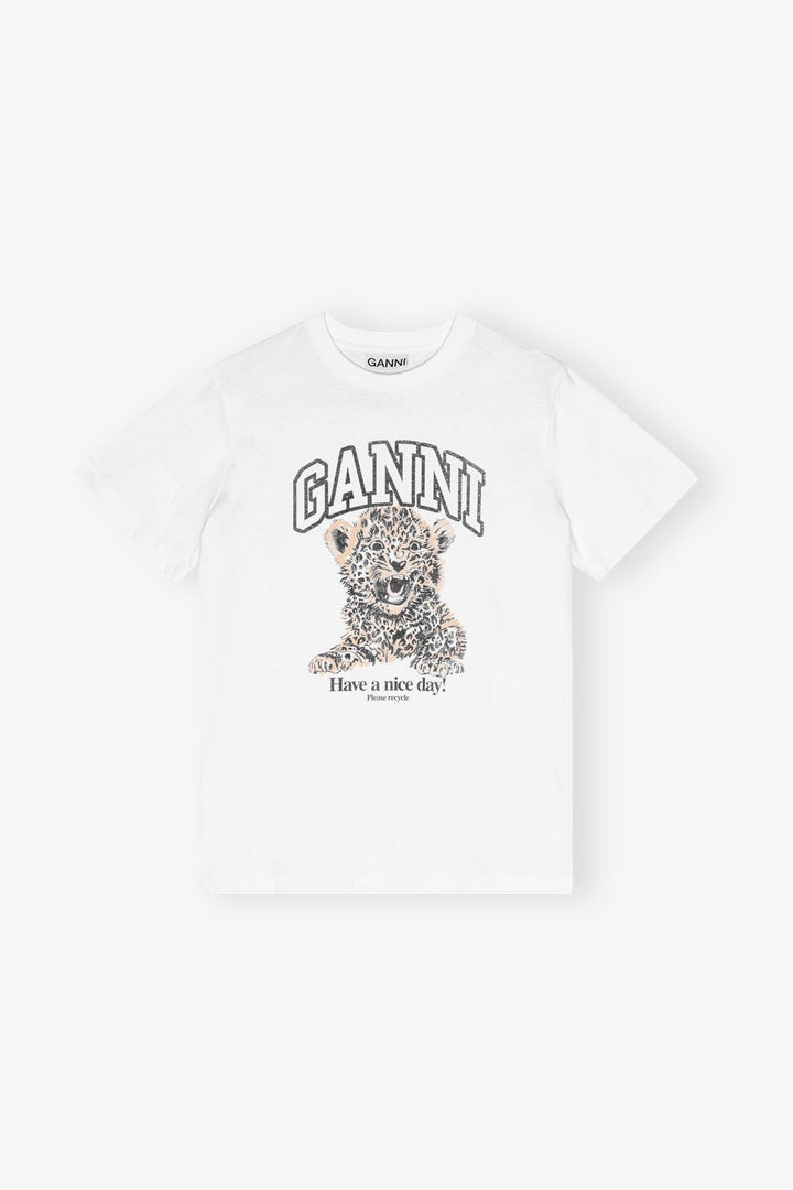 T-Shirt Básica Holgada de Leopardo