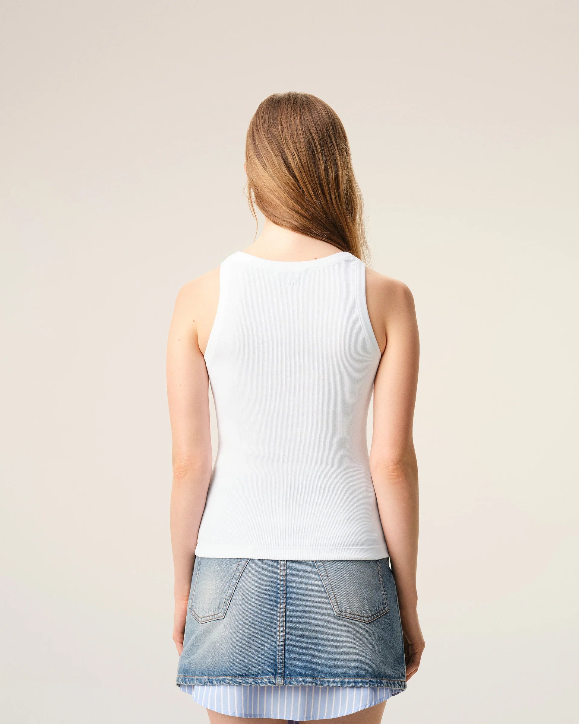 Tank Top Ami De Coeur De Algodón Blanco TANK TOP Malva CO