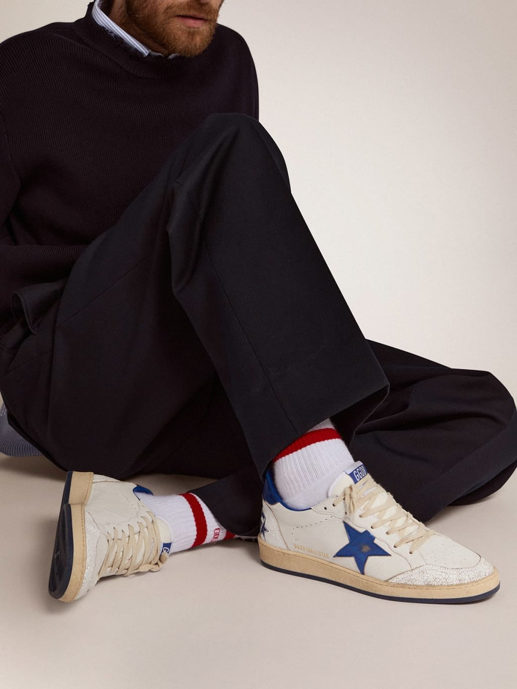 Tenis Golden Goose Ball Star Nappa Upper Laminated Hombre
