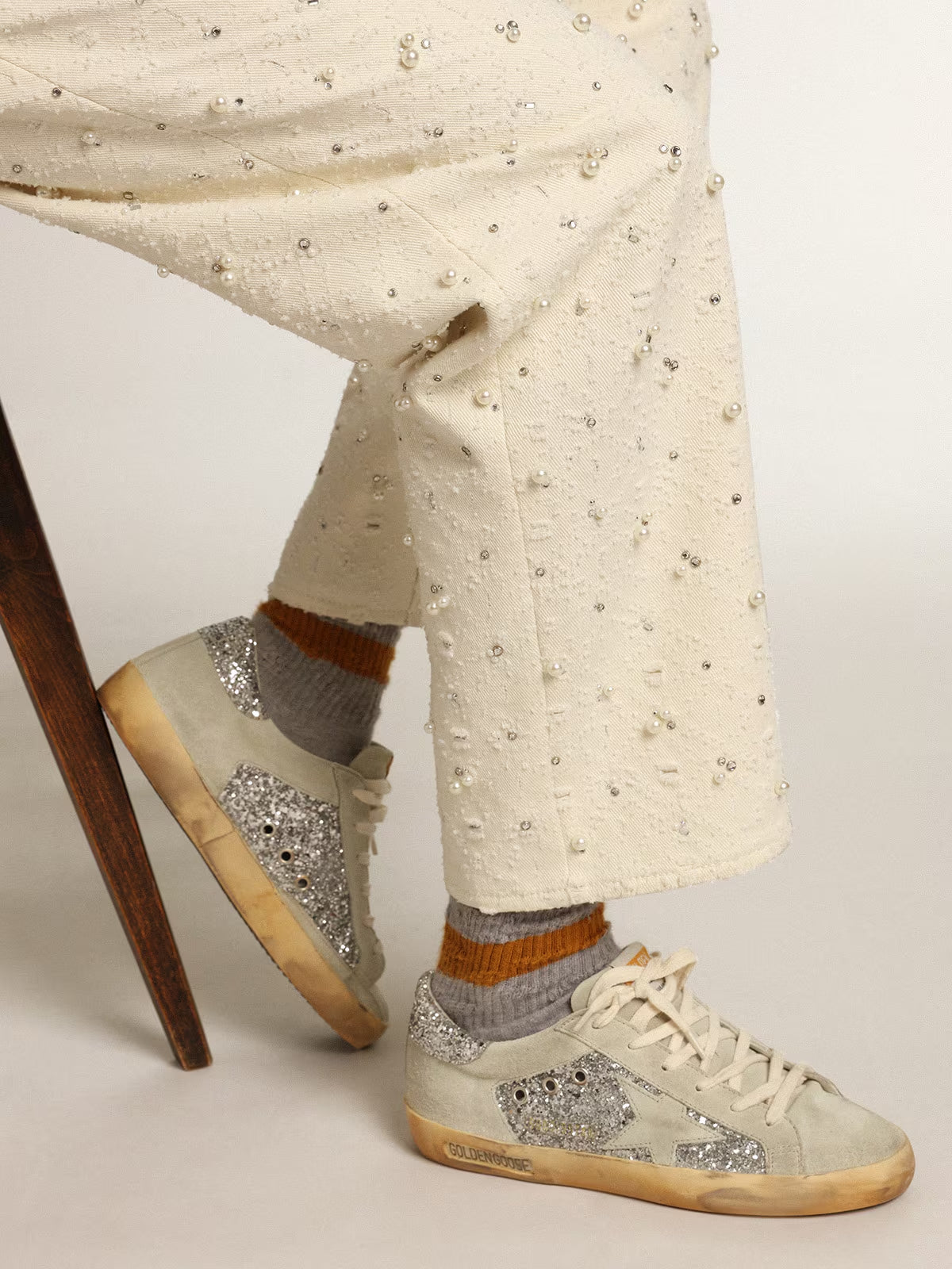 Tenis Golden Goose Super-Star Ice Gray Mujer