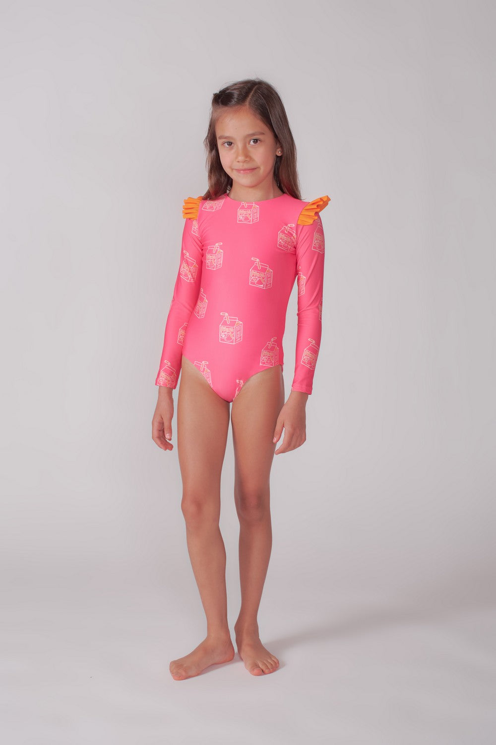 One Piece Print Jugos Rosado