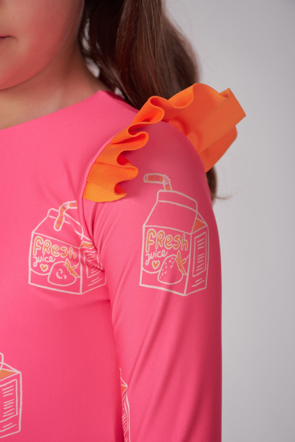 One Piece Print Jugos Rosado