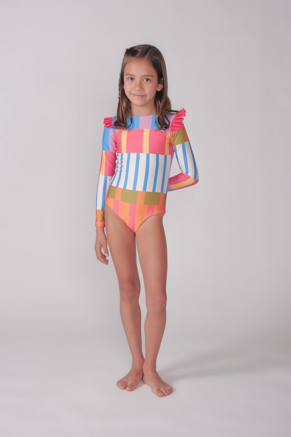 One Piece Print Rayas Maxi