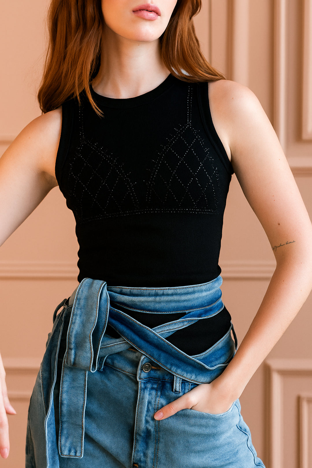 Tank Top Bralette Black